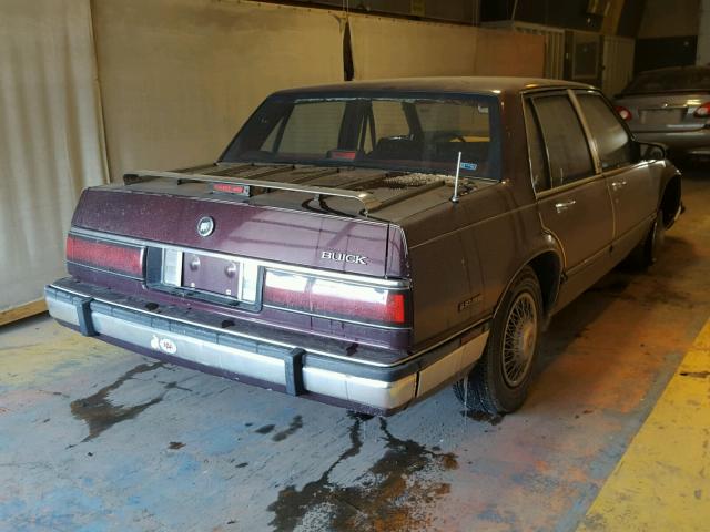 1G4HR54C8KH484025 - 1989 BUICK LESABRE LI BURGUNDY photo 4