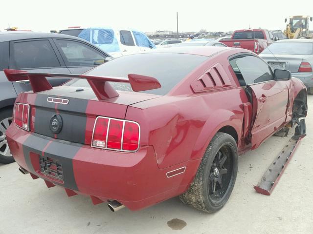 1ZVHT82H185103421 - 2008 FORD MUSTANG GT BURGUNDY photo 4