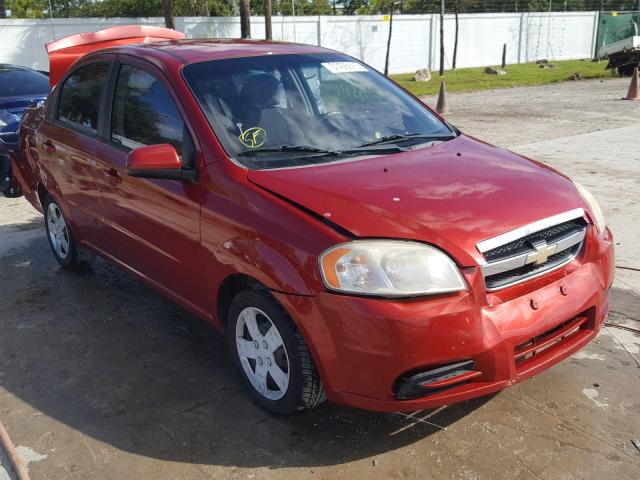 KL1TD5DE3AB077298 - 2010 CHEVROLET AVEO LS RED photo 1