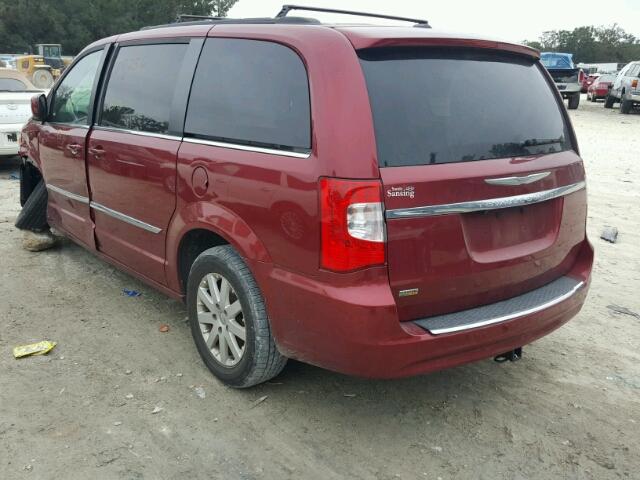 2C4RC1BG0ER183380 - 2014 CHRYSLER TOWN & COU BURGUNDY photo 3