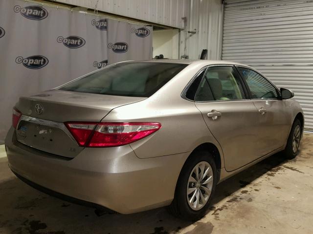 4T1BF1FKXFU017276 - 2015 TOYOTA CAMRY LE BEIGE photo 4