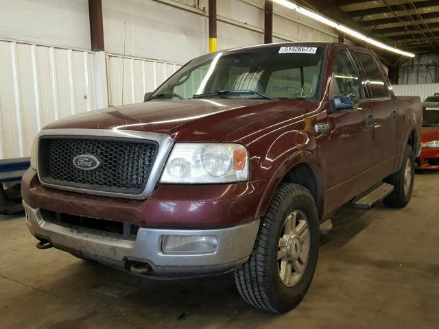 1FTPW14504KC88346 - 2004 FORD F150 SUPER MAROON photo 2