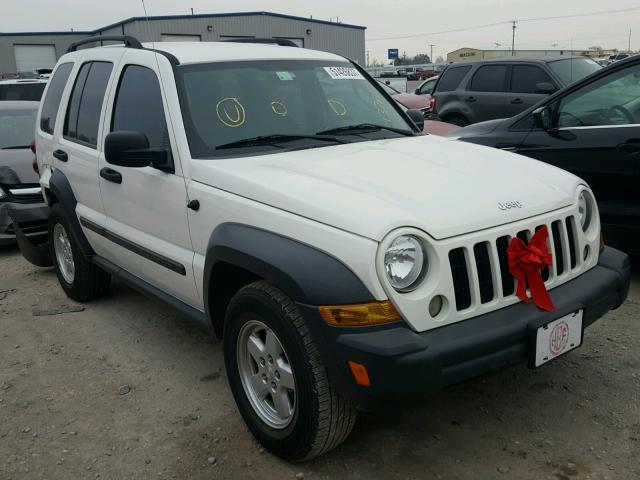 1J4GK48K16W137860 - 2006 JEEP LIBERTY SP WHITE photo 1