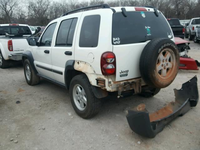 1J4GK48K16W137860 - 2006 JEEP LIBERTY SP WHITE photo 3
