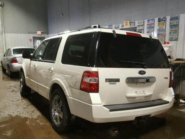 1FMFU20538LA25860 - 2008 FORD EXPEDITION WHITE photo 3