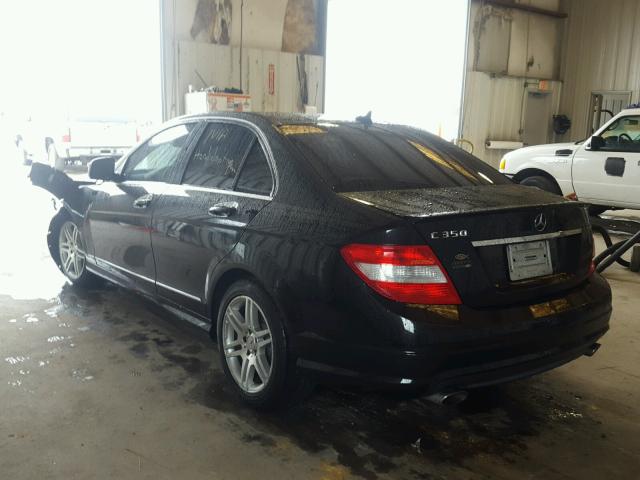 WDDGF56X19R058700 - 2009 MERCEDES-BENZ C 350 BLACK photo 3