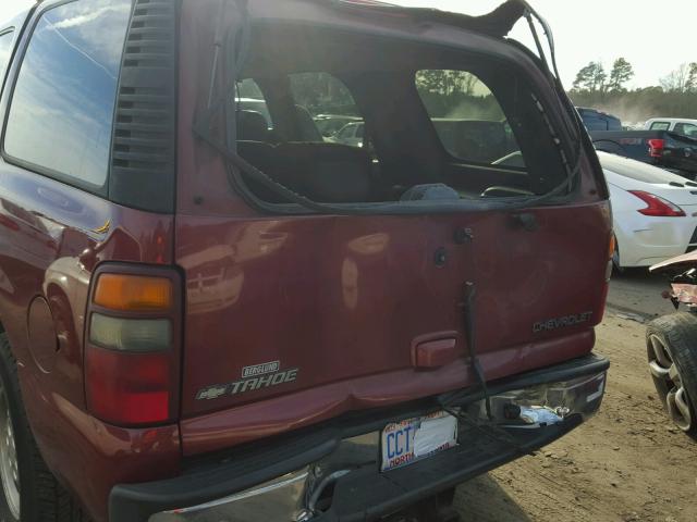 1GNEK13Z32J224318 - 2002 CHEVROLET TAHOE K150 BURGUNDY photo 9