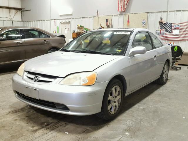 1HGEM22913L007979 - 2003 HONDA CIVIC EX SILVER photo 2