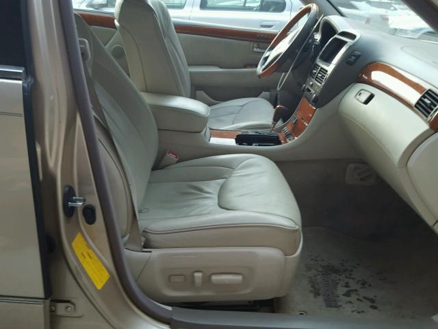 JTHBN36F540129895 - 2004 LEXUS LS 430 TAN photo 5