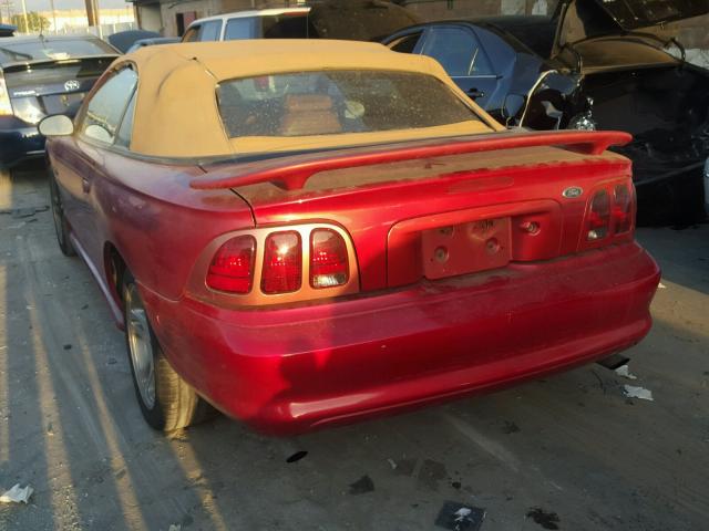 1FAFP45X0WF190526 - 1998 FORD MUSTANG GT RED photo 3