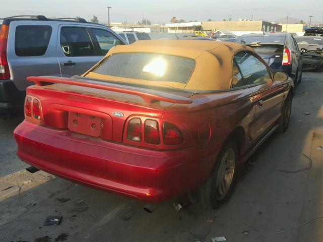 1FAFP45X0WF190526 - 1998 FORD MUSTANG GT RED photo 4