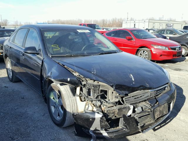 2G1WT58K189264309 - 2008 CHEVROLET IMPALA LT BLACK photo 1