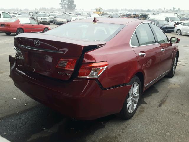 JTHBK1EG9B2418352 - 2011 LEXUS ES 350 RED photo 4