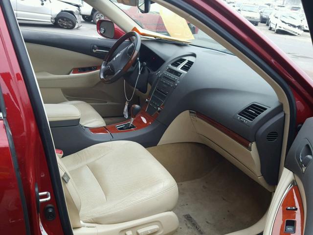 JTHBK1EG9B2418352 - 2011 LEXUS ES 350 RED photo 5