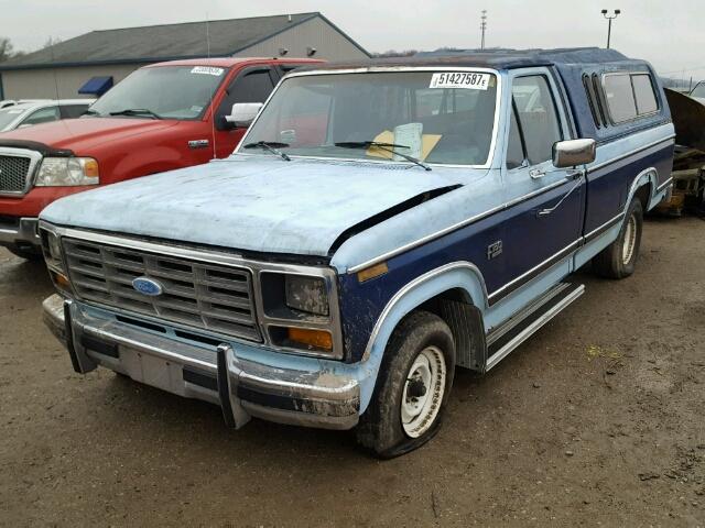 2FTCF15F5ECA50522 - 1984 FORD F150 TWO TONE photo 2