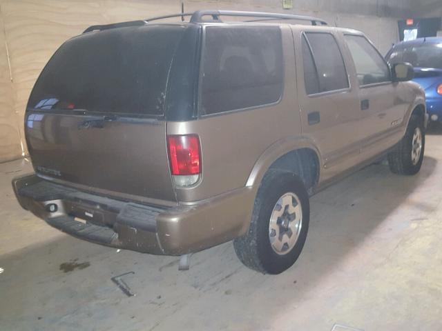 1GNDT13X44K162724 - 2004 CHEVROLET BLAZER BROWN photo 4