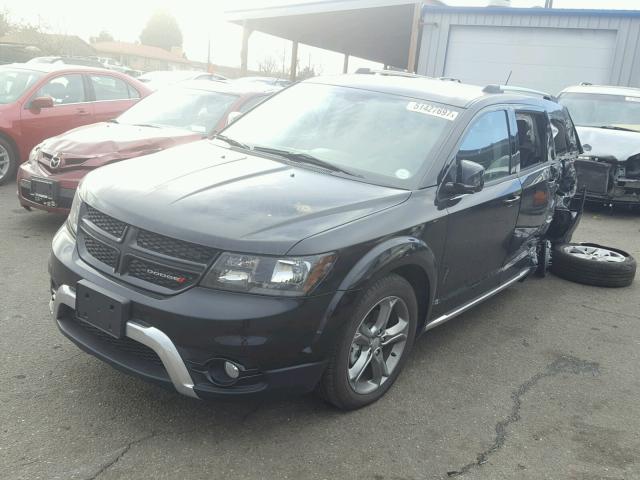 3C4PDDGG9HT600270 - 2017 DODGE JOURNEY CR BLACK photo 2