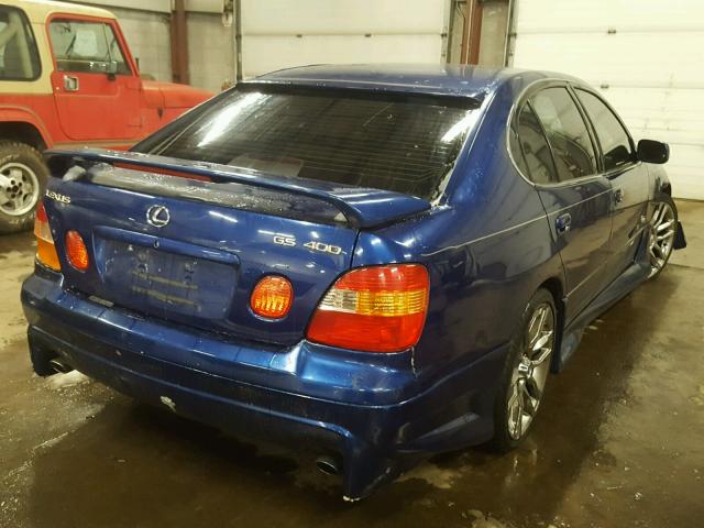 JT8BH68X8X0017319 - 1999 LEXUS GS 400 BLUE photo 4