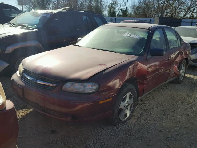 1G1ND52J02M654627 - 2002 CHEVROLET MALIBU MAROON photo 2