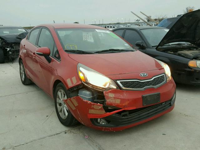 KNADN4A32C6051856 - 2012 KIA RIO EX RED photo 1