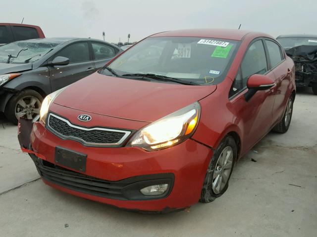 KNADN4A32C6051856 - 2012 KIA RIO EX RED photo 2