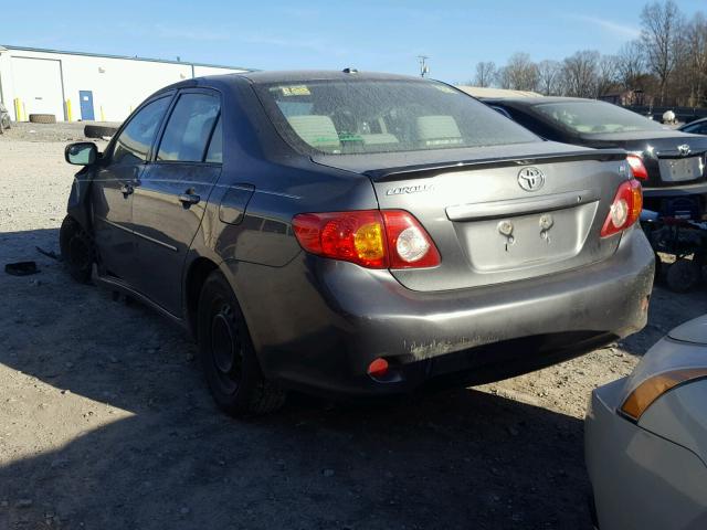 1NXBU4EE7AZ367380 - 2010 TOYOTA COROLLA BA GRAY photo 3