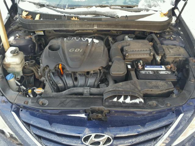 5NPEB4AC8BH071159 - 2011 HYUNDAI SONATA GLS BLUE photo 7