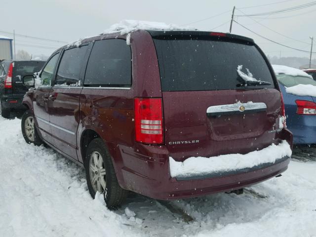 2A8HR54189R616677 - 2009 CHRYSLER TOWN & COU MAROON photo 3