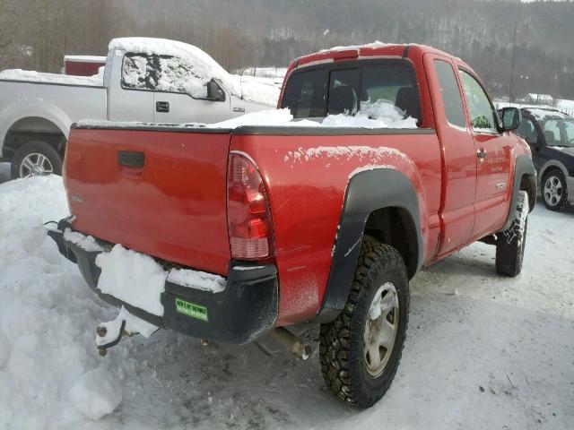 5TEUU42N67Z348840 - 2007 TOYOTA TACOMA ACC RED photo 4