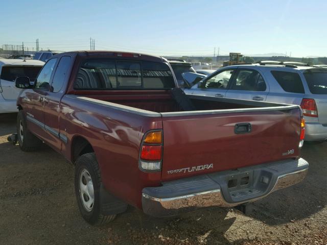 5TBRT34122S302840 - 2002 TOYOTA TUNDRA ACC RED photo 3