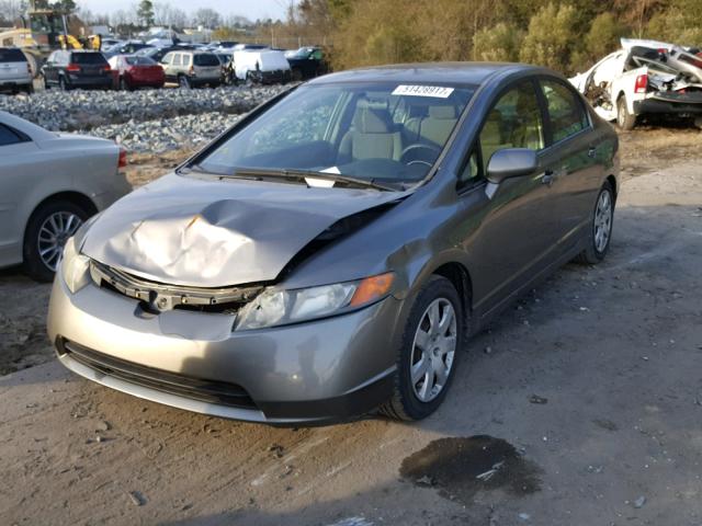 1HGFA16526L015639 - 2006 HONDA CIVIC LX GRAY photo 2