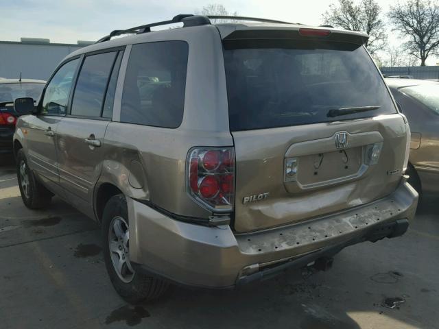 2HKYF18516H548026 - 2006 HONDA PILOT EX GOLD photo 3