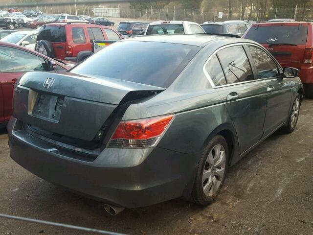 1HGCP26709A138879 - 2009 HONDA ACCORD EX GREEN photo 4