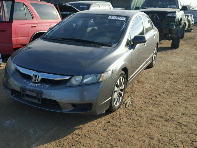 1HGFA16879L015408 - 2009 HONDA CIVIC EX GRAY photo 2