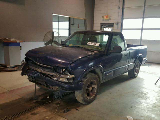 1GCCS1455YK246626 - 2000 CHEVROLET S TRUCK S1 BLUE photo 2