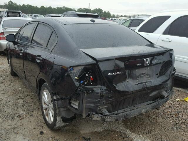 19XFB2F95CE004417 - 2012 HONDA CIVIC EXL BLACK photo 3