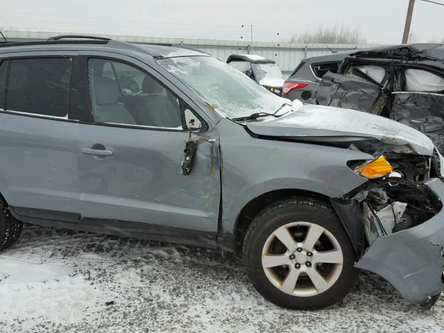 5NMSH73E48H179883 - 2008 HYUNDAI SANTA FE S GRAY photo 9