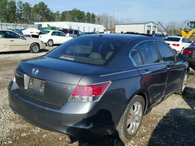 1HGCP36808A001650 - 2008 HONDA ACCORD EXL GRAY photo 4