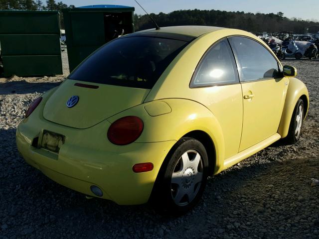 3VWDC21C21M401087 - 2001 VOLKSWAGEN NEW BEETLE YELLOW photo 4