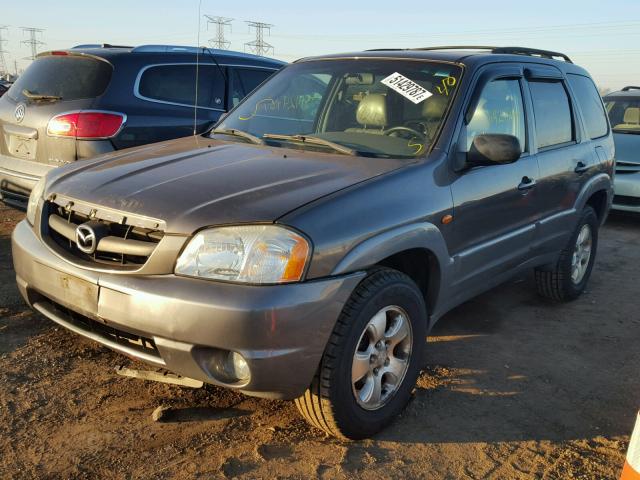 4F2CU08192KM65446 - 2002 MAZDA TRIBUTE LX GRAY photo 2