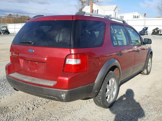 1FMZK01166GA20693 - 2006 FORD FREESTYLE RED photo 4