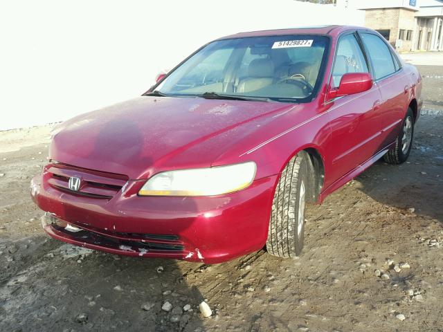 1HGCG56682A058129 - 2002 HONDA ACCORD EX RED photo 2