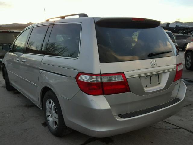 5FNRL38655B419995 - 2005 HONDA ODYSSEY EX SILVER photo 3