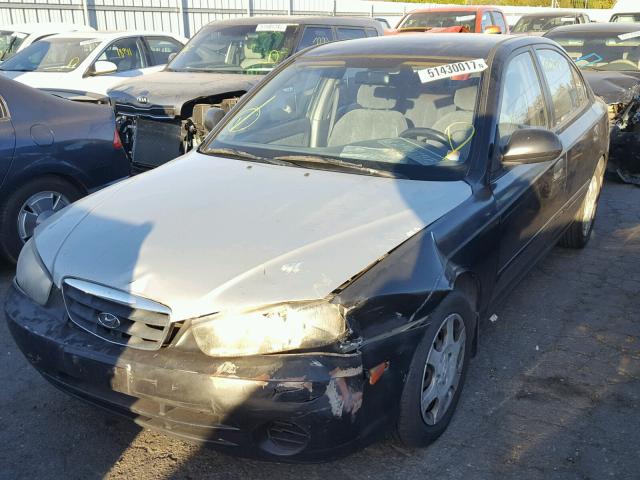 KMHDN45D31U162121 - 2001 HYUNDAI ELANTRA GL BLACK photo 2