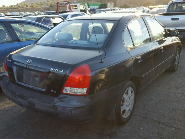 KMHDN45D31U162121 - 2001 HYUNDAI ELANTRA GL BLACK photo 4