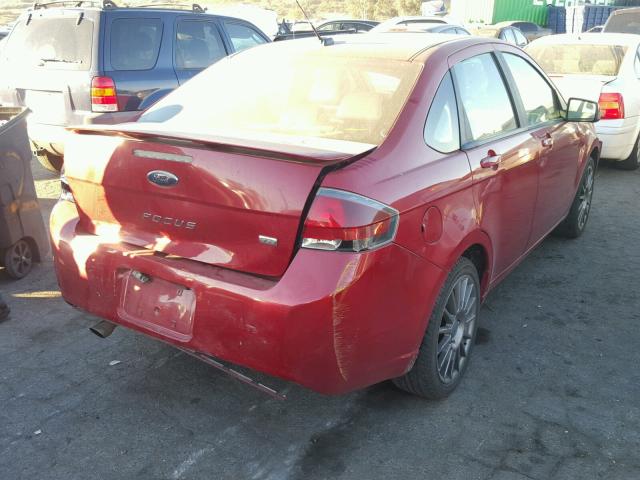 1FAHP3GN9AW159623 - 2010 FORD FOCUS SES RED photo 4