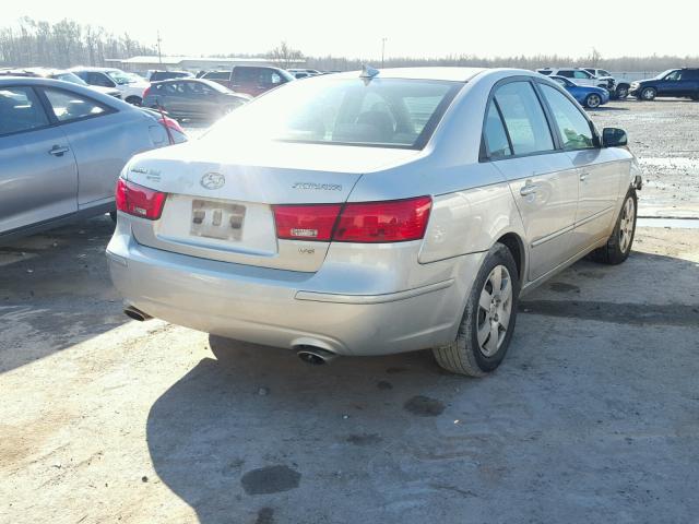 5NPET46F69H496177 - 2009 HYUNDAI SONATA GLS SILVER photo 4