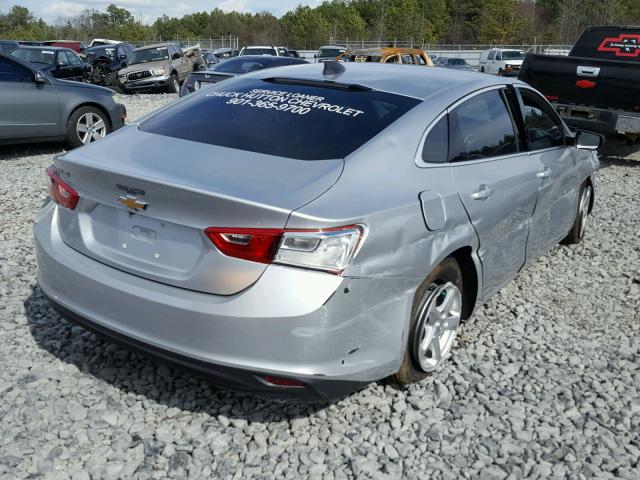 1G1ZB5ST9JF135166 - 2018 CHEVROLET MALIBU LS ვერცხლისფერი ფოტო 4