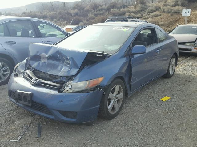 2HGFG12897H519182 - 2007 HONDA CIVIC EX BLUE photo 2