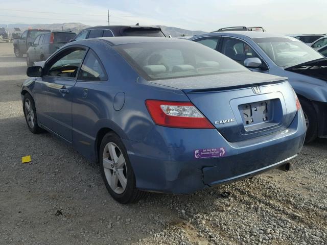 2HGFG12897H519182 - 2007 HONDA CIVIC EX BLUE photo 3